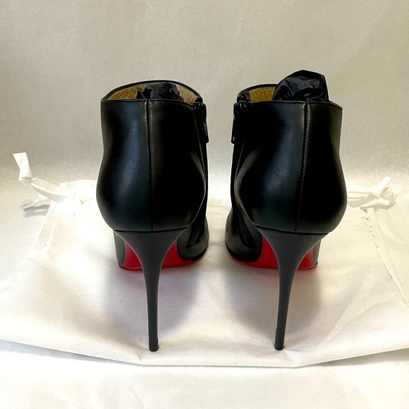 Christian Louboutin Bellisima  100mm , 1/4 inch platform bootie kid leather EU38 - Picture 9 of 16